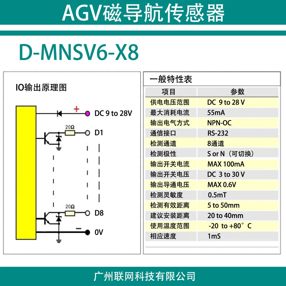 AGV автомобиль доставки еды робот посвященный магнитный датчик навигации 8 битный
