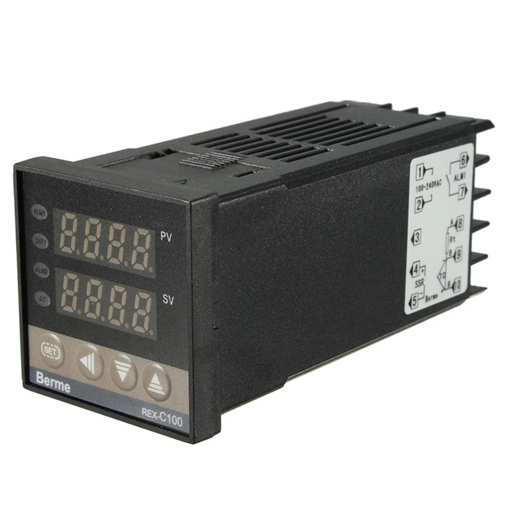 Цифровой 220 в PID REX C100 регулятор температуры + max.40A SSR K термопара контроллер