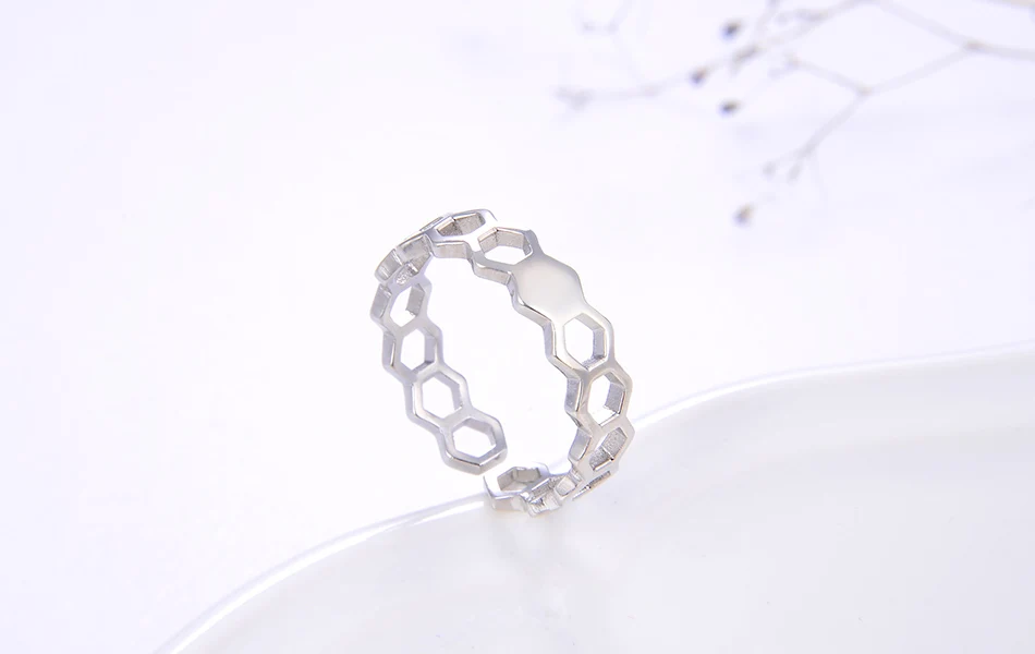 ORSA JEWELS 925 пробы серебряные кольца для женщин в форме симпатичной Звезды Полые Кольца Юбилей обручальное кольцо девушка ювелирные изделия подарок OSR103