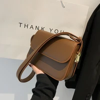 premium luxury womens bag square metal decoration 2021 new versatile ins retro simple fashion single shoulder messenger bag