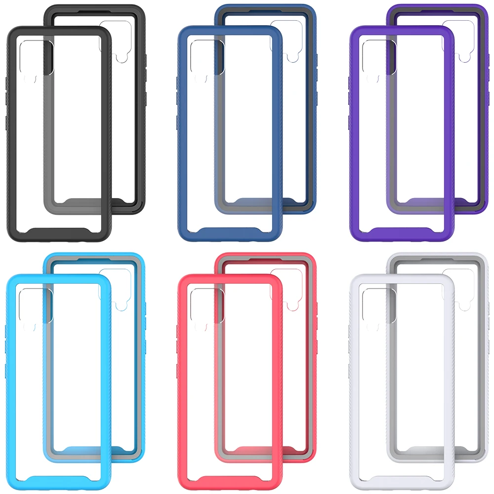 

Shockproof Hard Crystal Clear Acrylic Case for Samsung Galaxy A42 5G A32 A12 A52 A72 Note 20 Ultra S21 Plus S20 FE A21S Cover