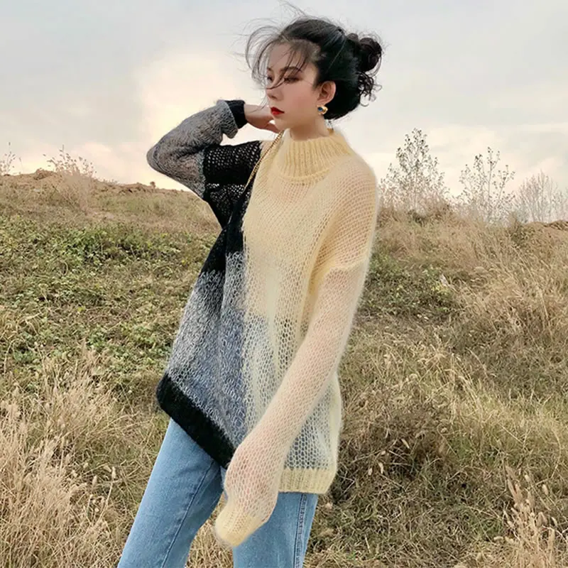 XITAO нишевый дизайнерский свитер с дырочками женская одежда 2020 Модный корейский