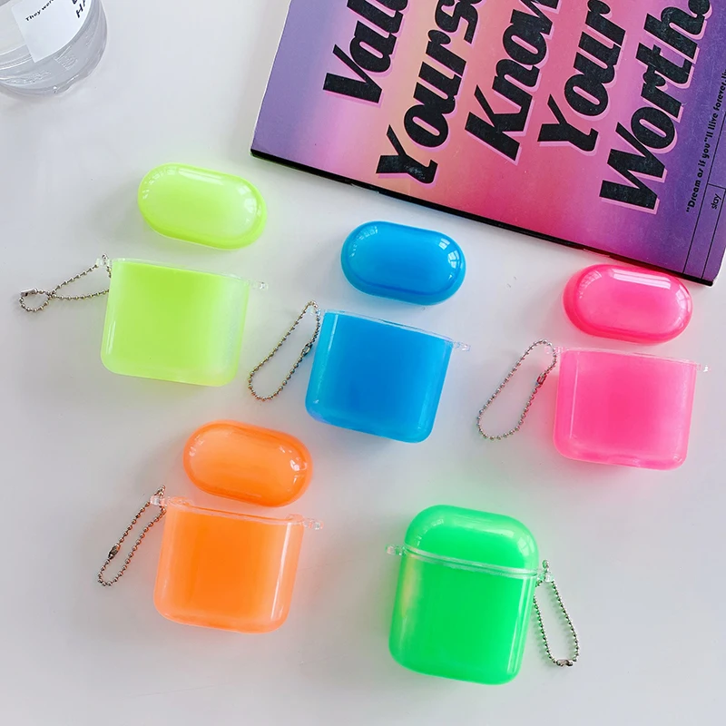 Роскошный блестящий однотонный чехол зыбучий песок для airpods 1 2 жесткий защитный