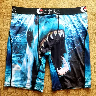 Ethika мужские трусы-боксеры нижнее бельё для девочек дизайнерские дышащие трусы-боксеры из Ice Silk длинные Шорты спортивные мужские облегающие трусы для мужчин