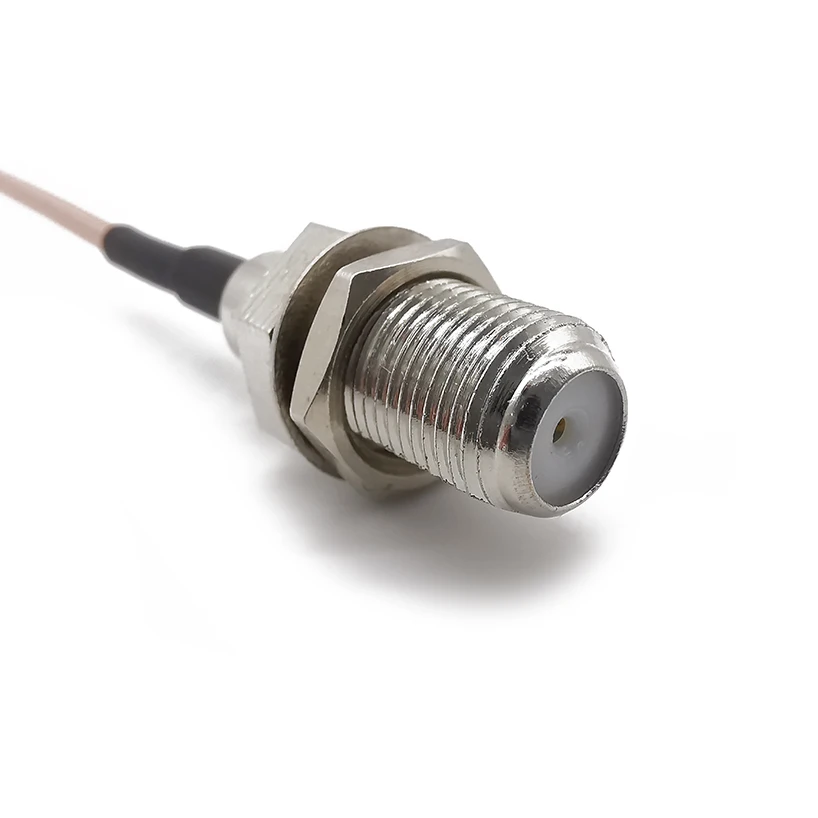 Радиочастотный штекер с разъемом типа F и штекером CRC9 подключение под прямым