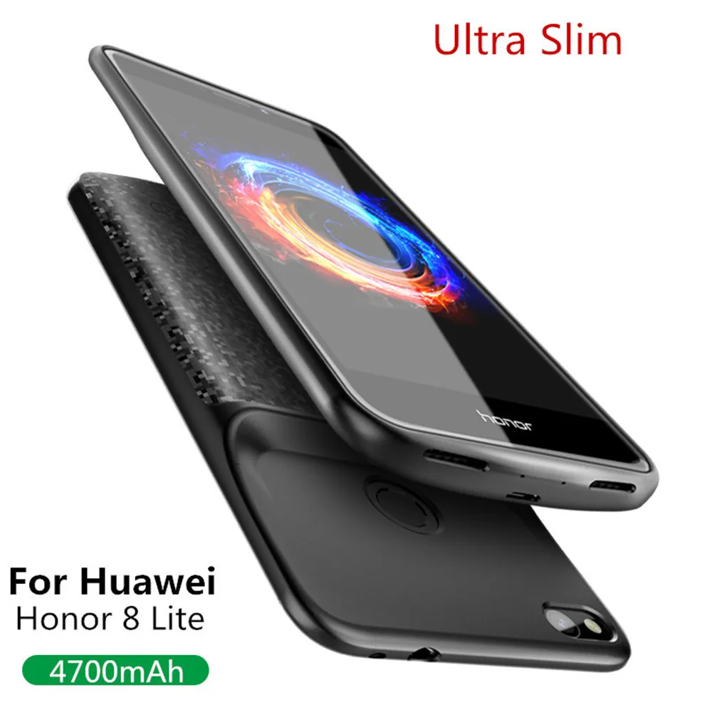 Ультратонкий чехол KQJYS с зажимом для задней панели 4700 мАч для huawei Honor 8 Lite, чехол для зарядного устройства для Honor 8 Lite, чехол для зарядного устройства