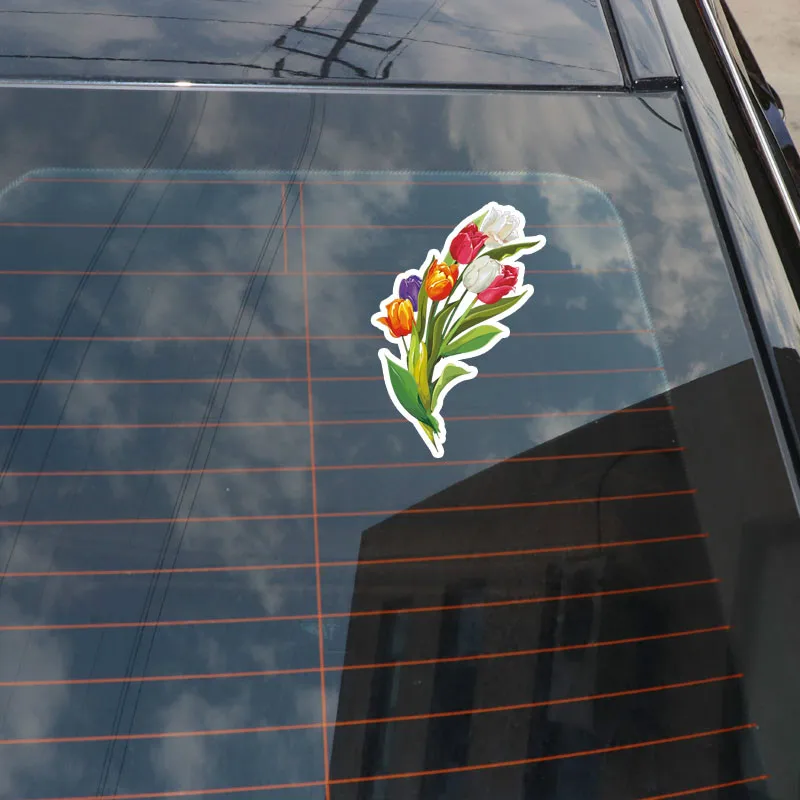 Ebdeckle Красивая горсть тюльпанов декор для Авто/бампер/окно/настенные наклейки DIY