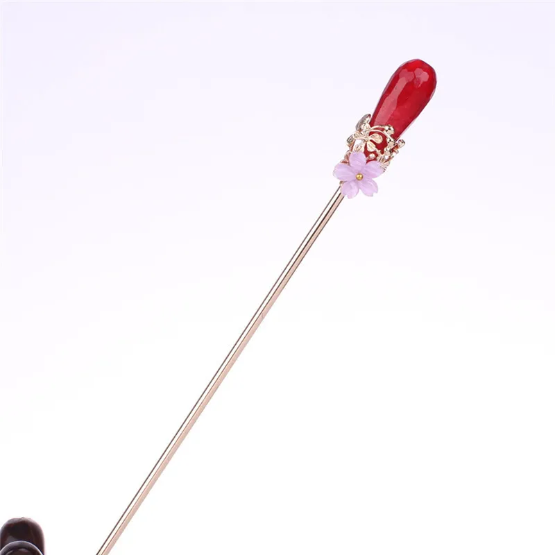

Imitation Gemstone Emerald Alloy Hair Sticks Hairpins Hanfu Hairstyle Hair Stick Headwear for Women Hair Accessories Ornaments