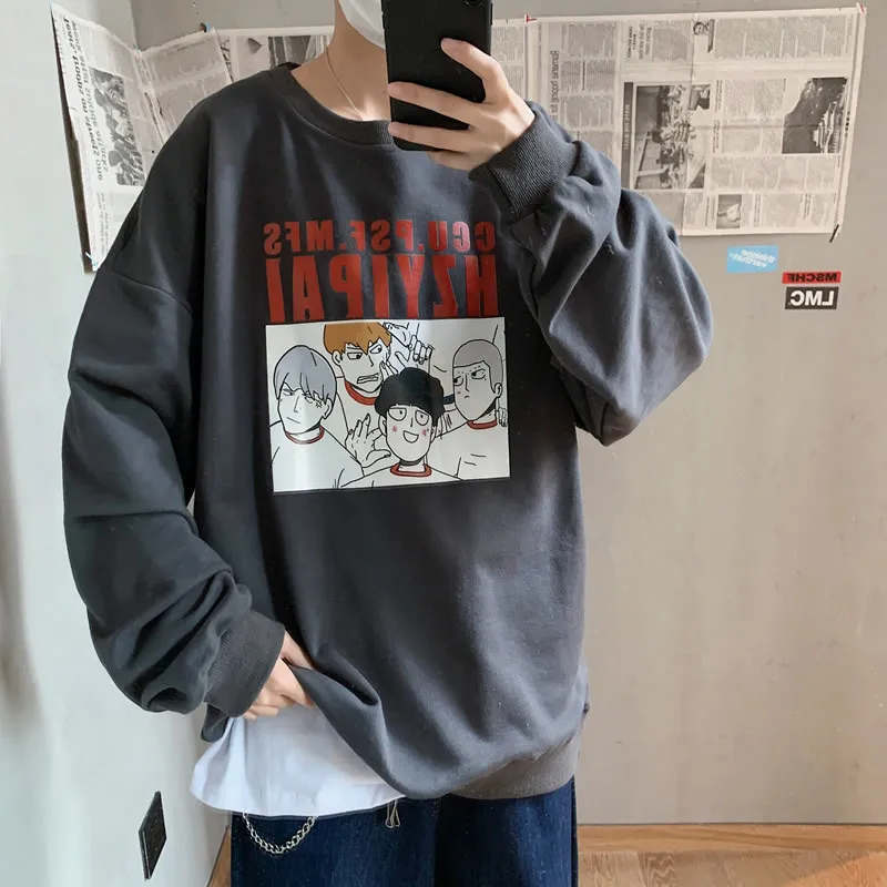 Весна и осень 2020 новый молодежный популярный мужской Свободный свитшот с принтом