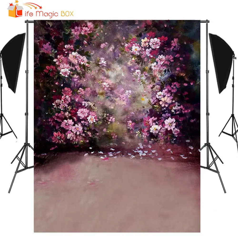 Фоны в стиле ретро для свадебной фотосъемки с изображением волшебной коробки и