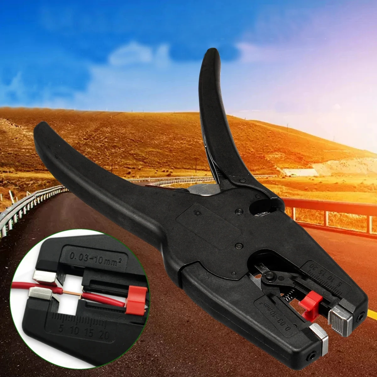

Self-Adjusting insulation Wire Cable Stripper Range 0.03-10mm² Stripping Cutter Plier Terminal Crimper Tool