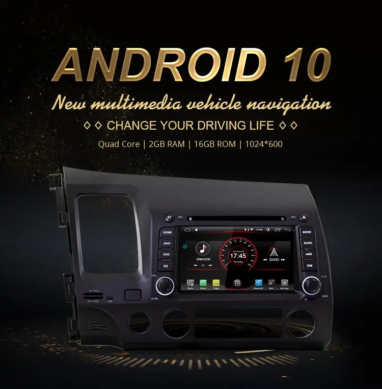 JDASTON Android 8,1 автомобильный мультимедийный плеер для Honda CIVIC 2006-2011 2Din автомобильный Радио gps автомобильный dvd плеер с навигацией плеер ips wifi стерео