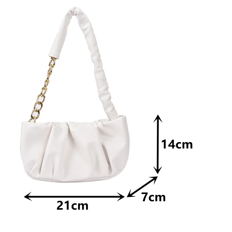 

Small Pleated Clutch Bags for Women Quality Soft Pu Leather Shoulder Bag Luxury Brand Tote Bag Female 2021 New Hot Sale Handbags