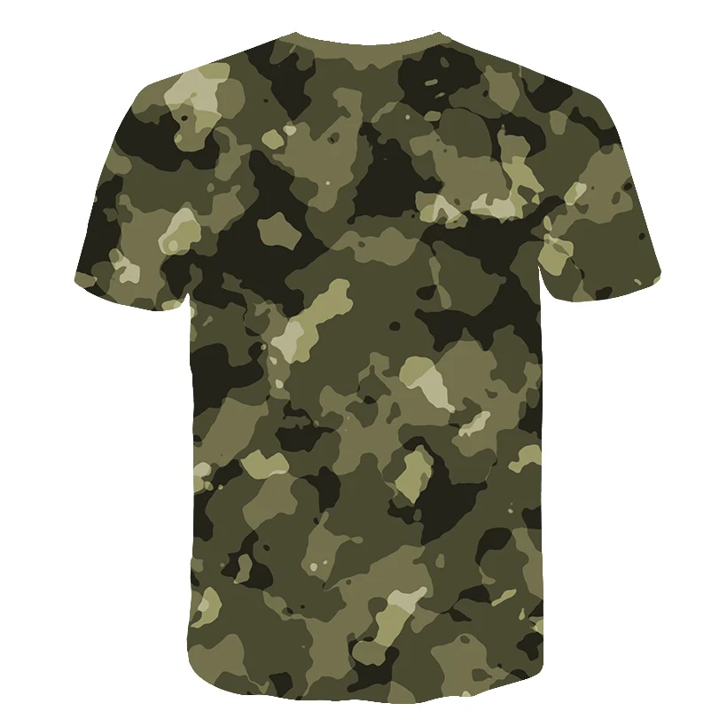 

3D printed camouflage shirt short sleeve children outdoor combat T-shirt military army T-shirt camouflage outdoor hiking