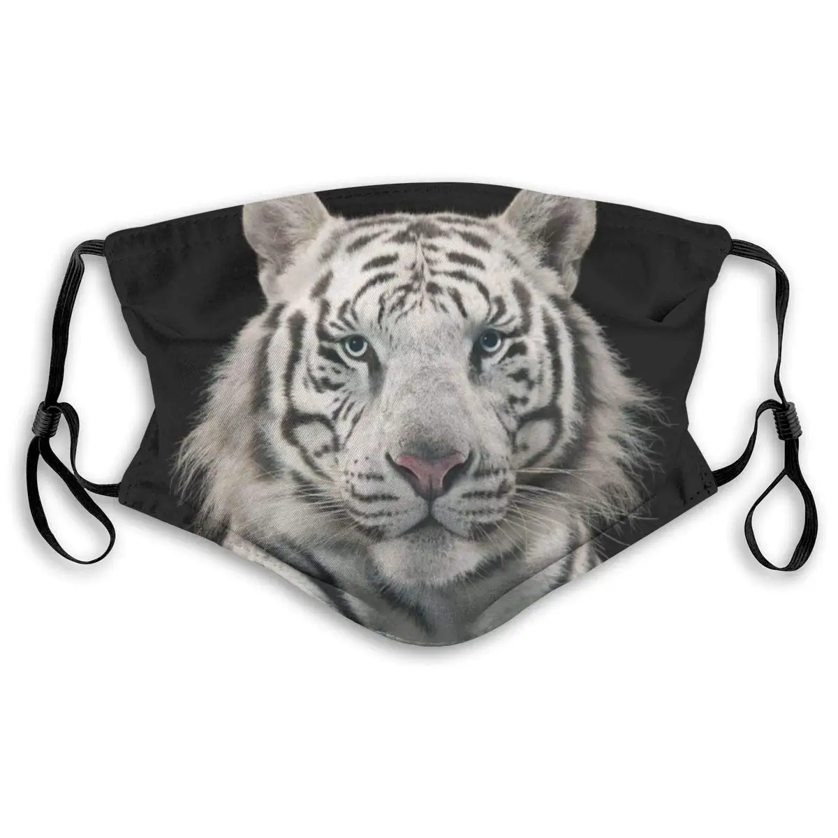 

White Tiger Bengal Tiger Washable Reusable Mask, Anti Dust Half Face Mouth Mask For Kids Teens Men Women With Adjustable Ear