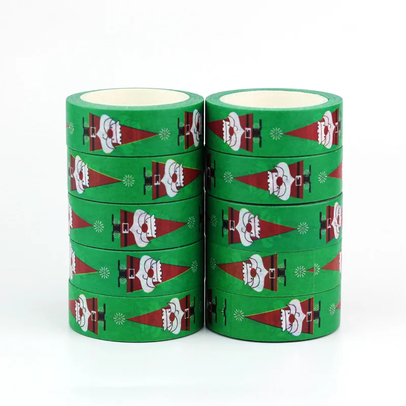 

NEW 10pcs/lot Decorative Christmas Santa snowflake Washi Tapes DIY Scrapbooking Stickers Masking Tape Kawaii Papeleria Wholesale
