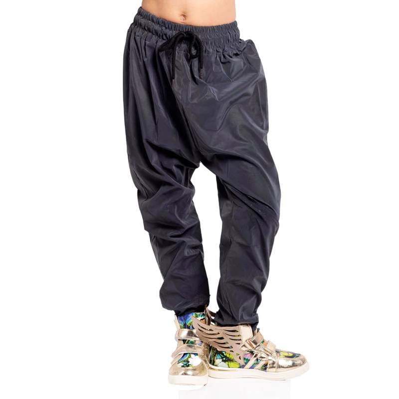 2021 Kids Adult Reflective Personality Casual  Spring Aummer Trousers loose Performance Dance Costume harem hip hop pants