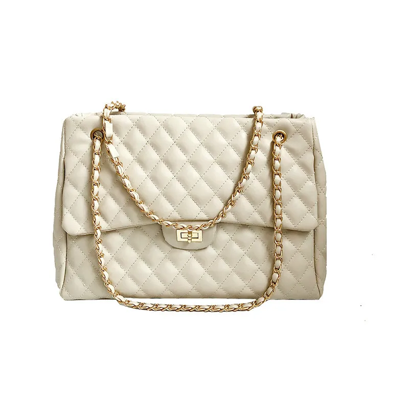 

2020 PU Leather Handbags Women's Designer Handbag The Big Women's Lattice Lock Shopping Bag Large Handbags Tote Shoulder Bags