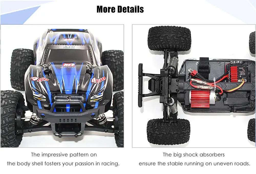 REMO 1631 1/16 2.4G 4WD Brushed Off-Road Monster Truck SMAX RC Remote Control Toys With Transmitter RTR | Игрушки и хобби