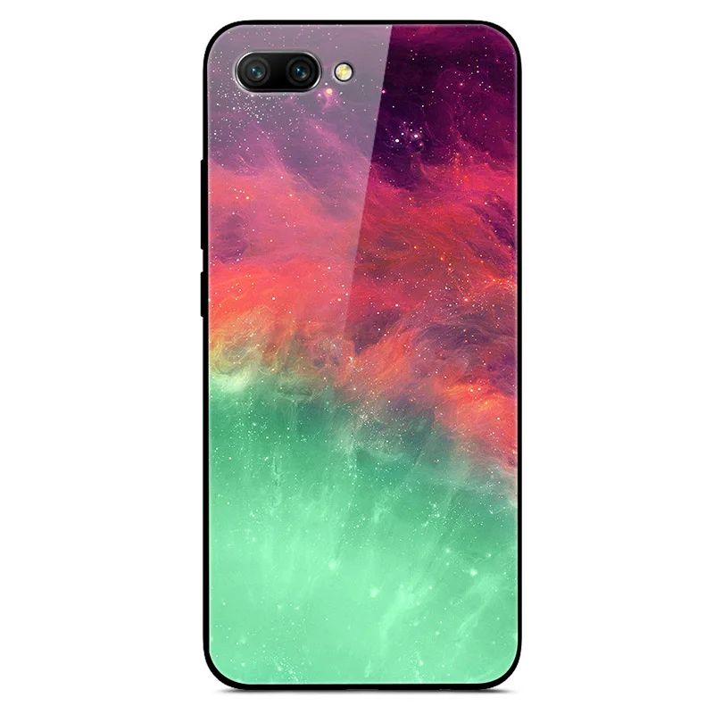 Чехол для Honor 10 чехол Huawei задняя крышка с рисунком из закаленного стекла Жесткий