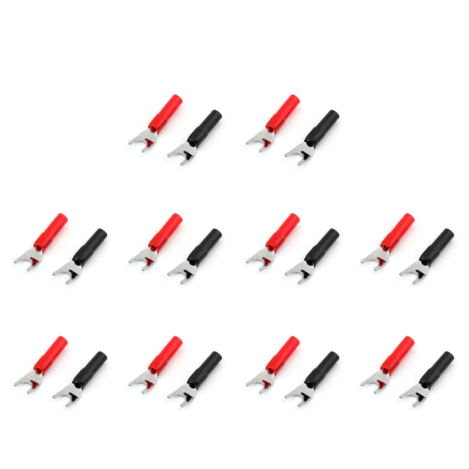 

Artudatech 20 шт. Бесконтактный динамик банан Лопата Вилка Y вилка родиевое покрытие адаптер красный черный разъем части