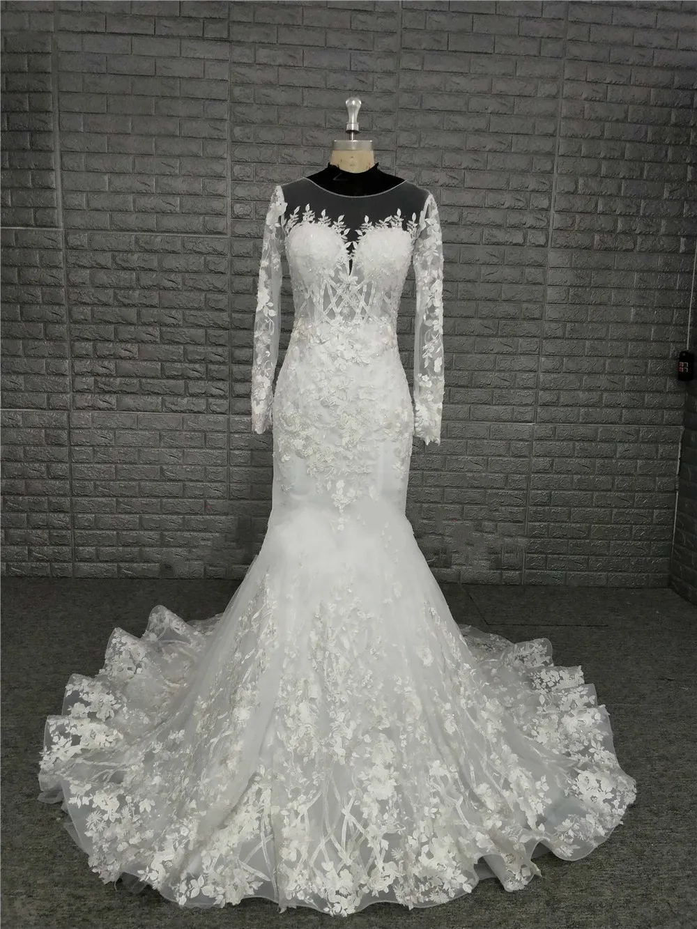 Скромное кружевное свадебное платье для невесты из Саудовской Аравии роскошное