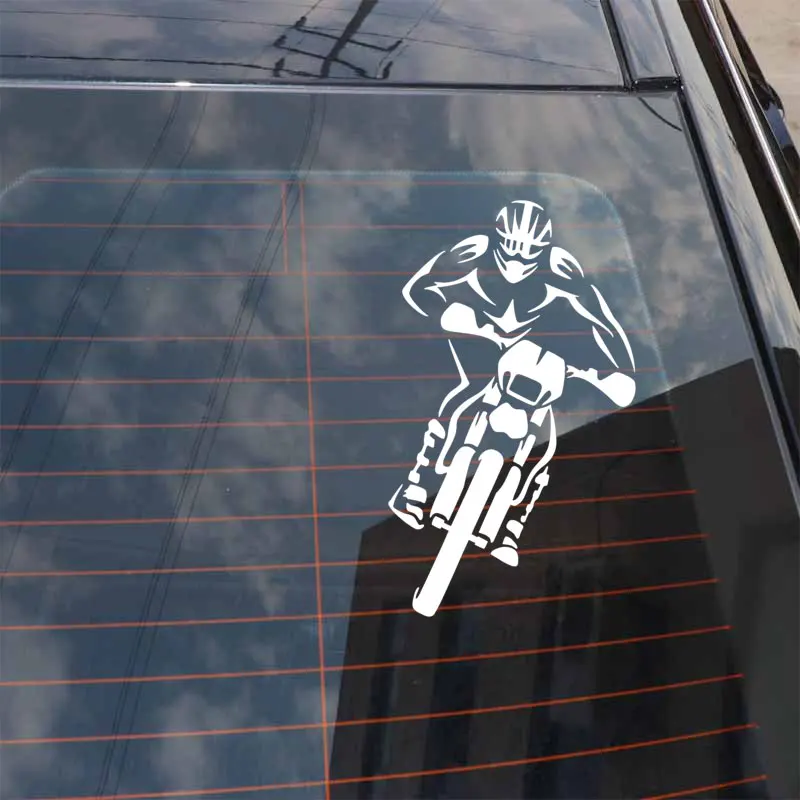 

17cmx10cm Motocross rider Vinyl Car stickers Decals Motorcycle Accessories Car-Window Decorative Goods PVC