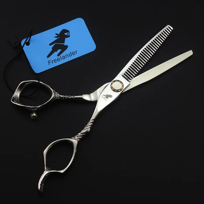 thinning scissors Японский 6,0 дюймов опорный винт ножницы для волос инструменты для волос Ножницы Для Стрижки Парикмахерские филировочные расческа-ножницы комплект - Цвет: thinning scissors