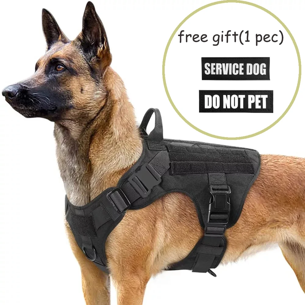 

For Tactical Dog Harness And Leash Set Metal Buckle Big Dog Vest German Shepherd Durable Pet Harness For Small Large Dogs