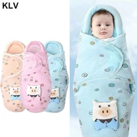 0 6m newborn baby cotton blanket swaddle cute cartoon toddler winter warm sleeping bags sleepsack little baby stroller wrap