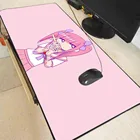 Симпатичный розовый большой коврик для мыши с аниме девушкой подходит для настольного коврика нескользящий удобный скоростной геймерский коврик резиновый высококачественный промо CSGO