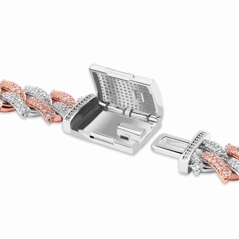 Большая кубинская цепочка TOPGRILLZ Майами с застежкой сверкающее ожерелье из