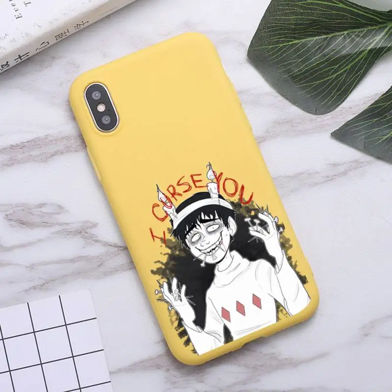 

Junji Ito Collection Tees anime Phone Case Candy Color for iPhone 6 7 8 11 12 s mini pro X XS XR MAX Plus