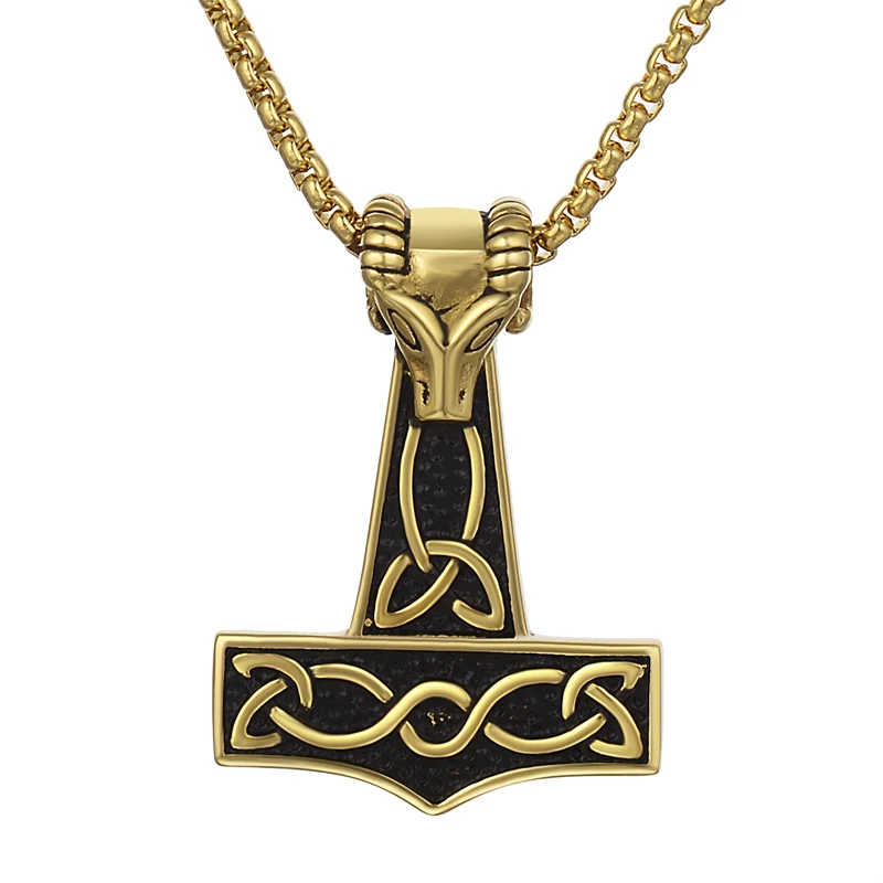 Ожерелье молоток Тора из нержавеющей стали альпака животное оригинальное