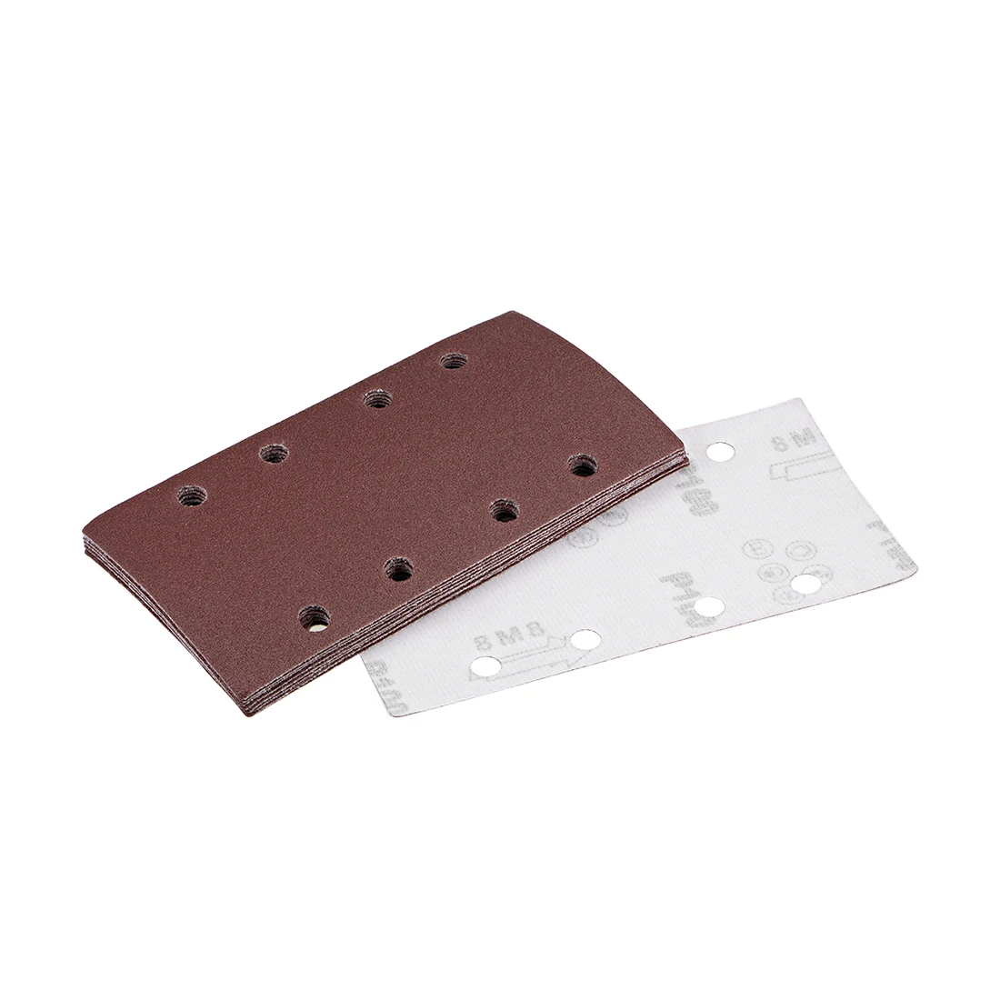 

uxcell 100-Grits 8-Holes Hook and Loop Sanding Sheet, 7.3 x 3.6-inch Wet Dry Aluminum Oxide Sandpaper for Sander 10pcs