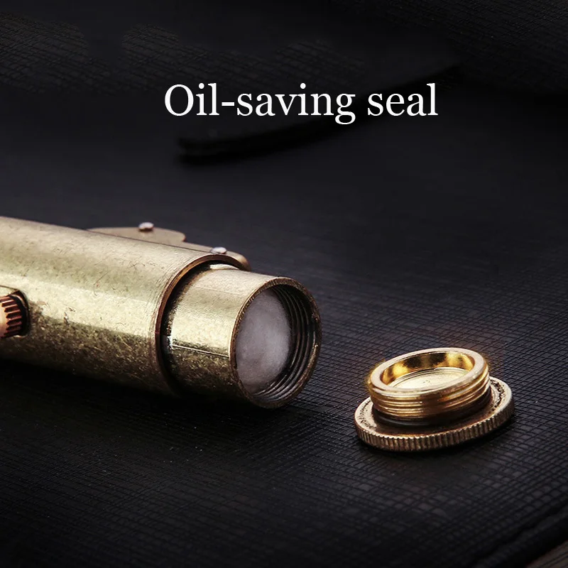 Латунная Зажигалка винтажная Ретро многоразовая масляная керосиновая Мини