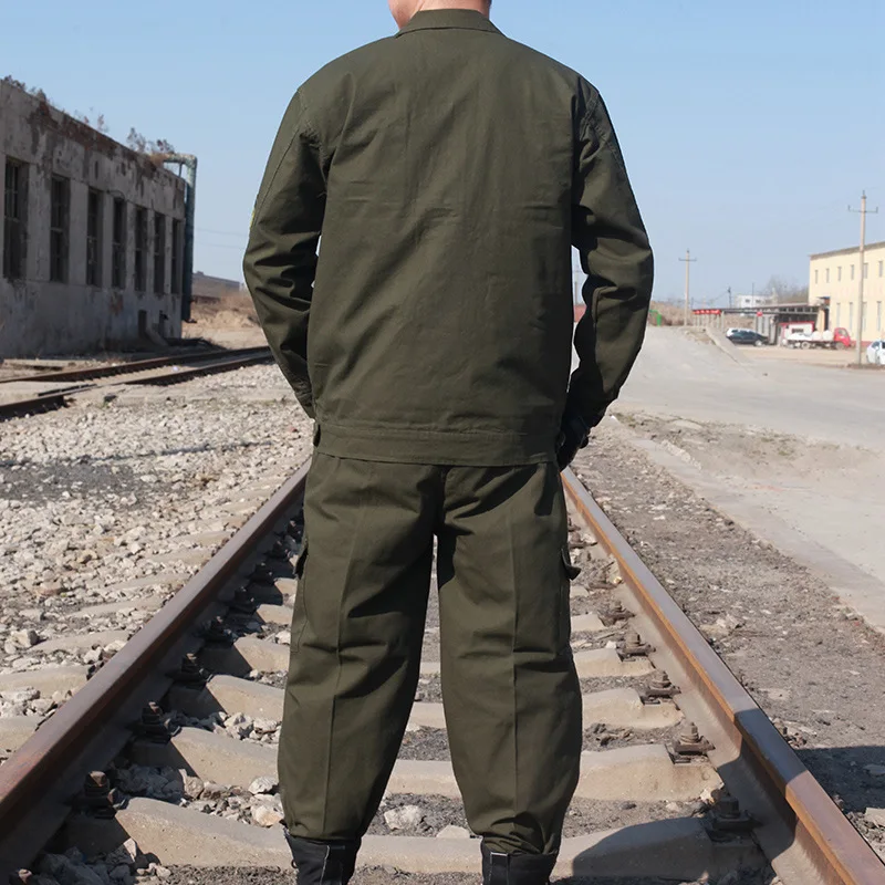 Комплект рабочей одежды ArmyGreen для мужчин Модная хлопковая износостойкая одежда с