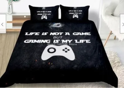 

Modern Game Controller Bedspread 3D Gamepad Gamer Bedding Set Video Game Duvet Cover For Youth Kids Boys Custom Comforter Cover