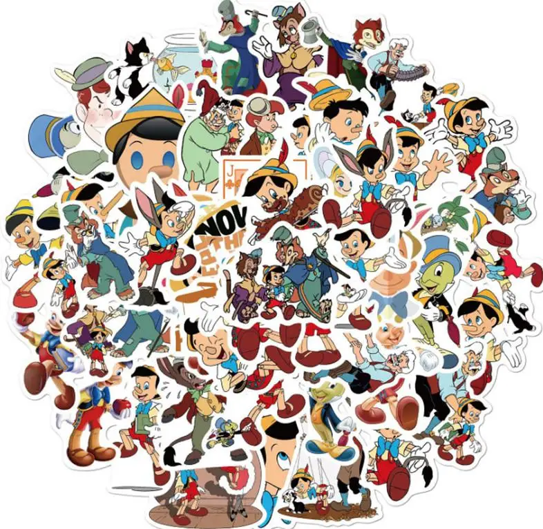 

10/30/50pcs Movie Wooden Man Graffiti Waterproof Skateboard Travel Suitcase Phone Laptop Luggage Stickers Diy Kids Girl Toys