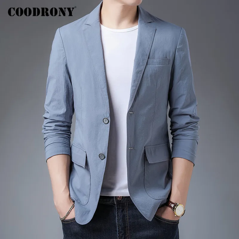 

Мужской Блейзер COODRONY, повседневный костюм, пальто, высокое качество, зимняя одежда, C8025, осень 2020