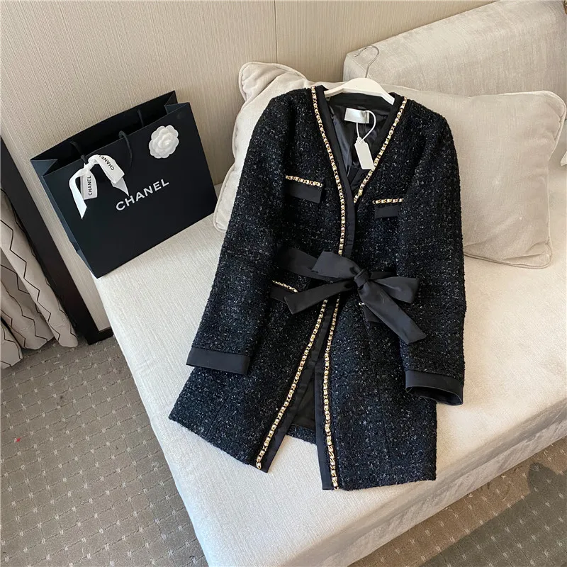 Женское твидовое пальто синего цвета новинка 2020 Женский Универсальный корейский