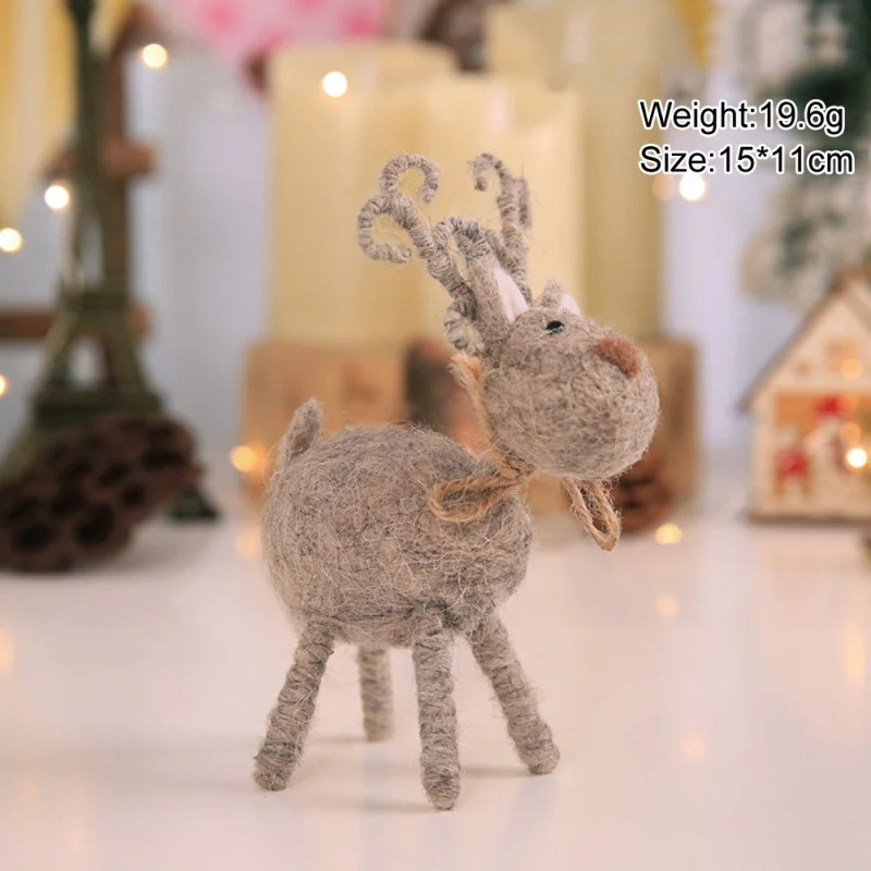 

Christmas Wool Felt Gifts Handmade Deer Window Decoration Festive Atmosphere Festive Party Supplies