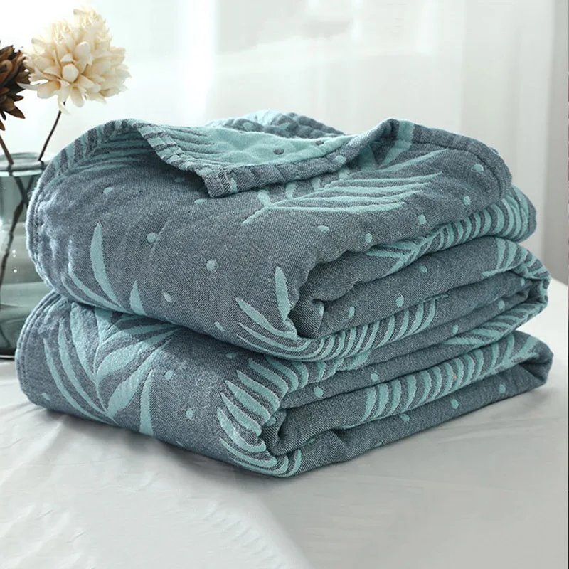 Хлопковое летнее одеяло с принтом водорослей покрывало для кровати диван