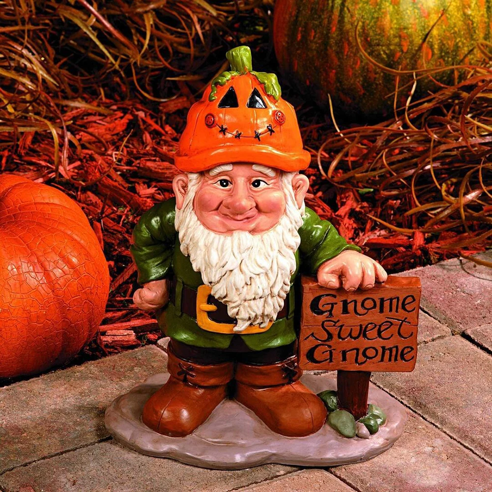 

3D Dwarf Resin Sculpture Doll Dwarf Garden Courtyard Landscape Decoration Hat Mustache Old Man Statue Crafts