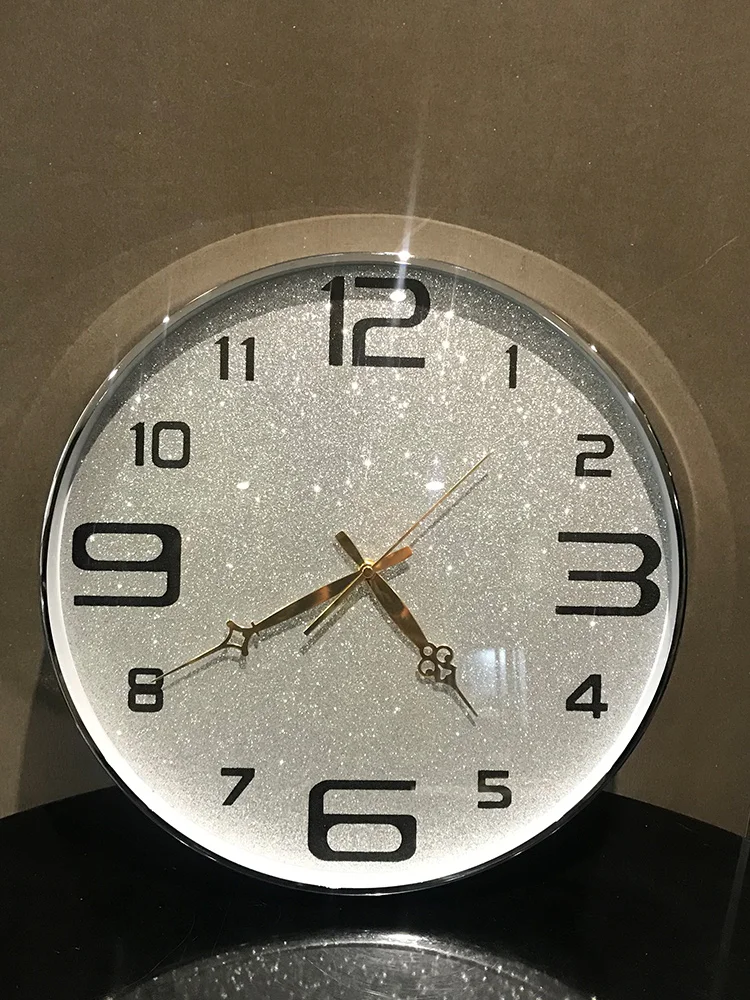 Большие настенные часы металлические для гостиной бесшумные спальни тайные дома