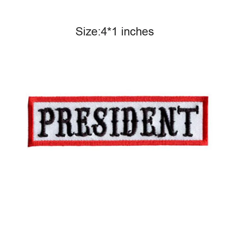 Нашивки и рокеры с вышивкой MC для президентских мотоциклетных клубов байкеров 1