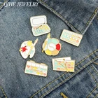 Эмалированные булавки в палитре с рисунком, кисточка, булавки для воротника, акварельные, масляные, акриловые краски, броши для мужчин и женщин, художественные украшения, подарки для художников