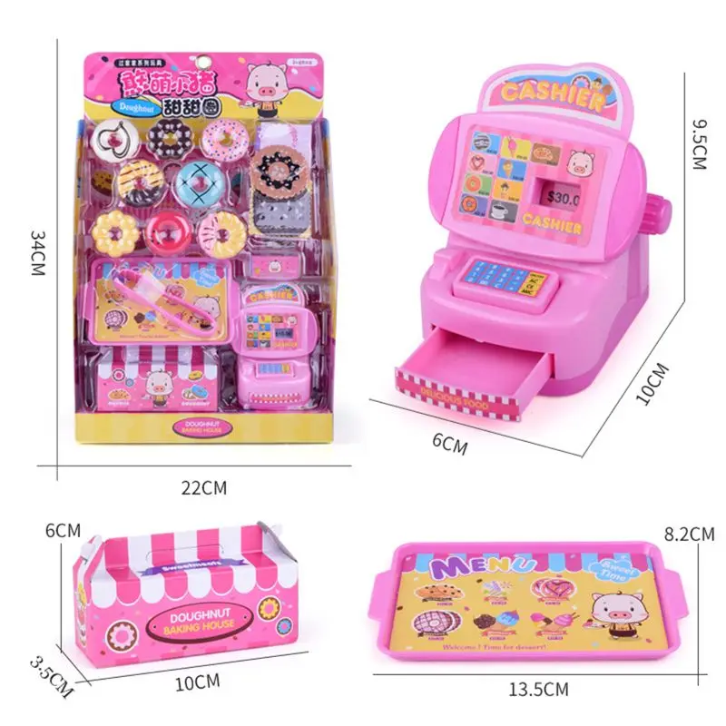 

Simulation Selling Doughnuts Shop Dessert Pretend Play Early Education Toy For Kids Gift