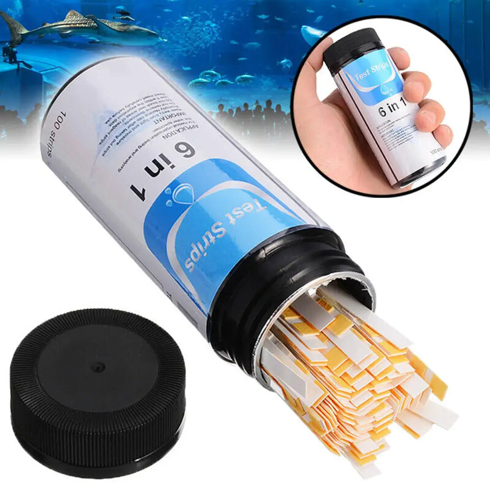 100 шт. 7 в 1 набор тропических тестовых полосок для аквариума|Проверка качества