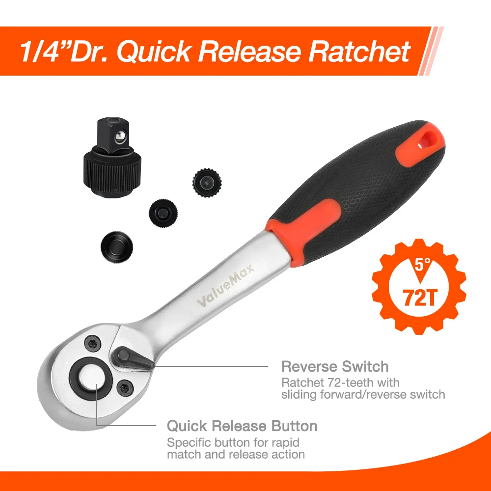 Комплект ручных инструментов ValueMax набор для ремонта автомобиля коробка